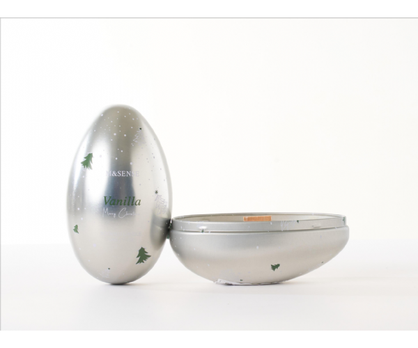 Vela de Madera con Mecha en Forma de...